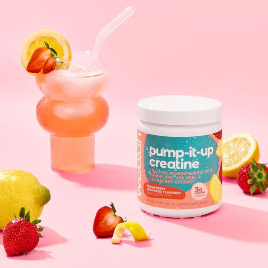 Pump-It-Up Creatine Monohydrate Powder | Strawberry Lemonade | Organic Wellness Hub