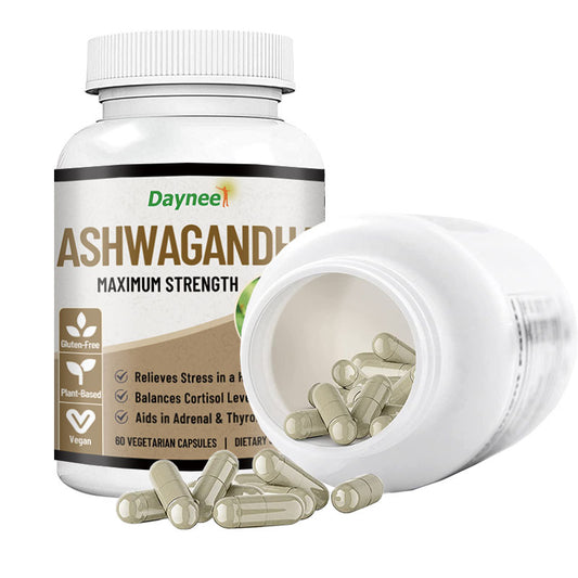 Ashwagandha Maximum Strength - Stress Relief, Cortisol Balance, 60 Vegetarian Capsules, Vegan, Gluten-Free | Organic Wellness Hub