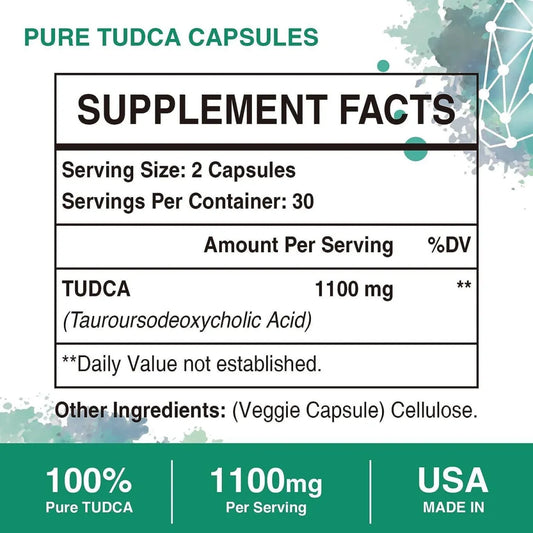 Advanced TUDCA 1100mg | 60x3 Capsules Liver & Gut Health Supplement | Organic Wellness Hub
