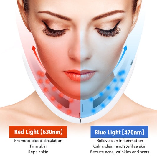 V Face Beauty Meter - EMS LED Jawline Slimmer | Organic Wellness Hub