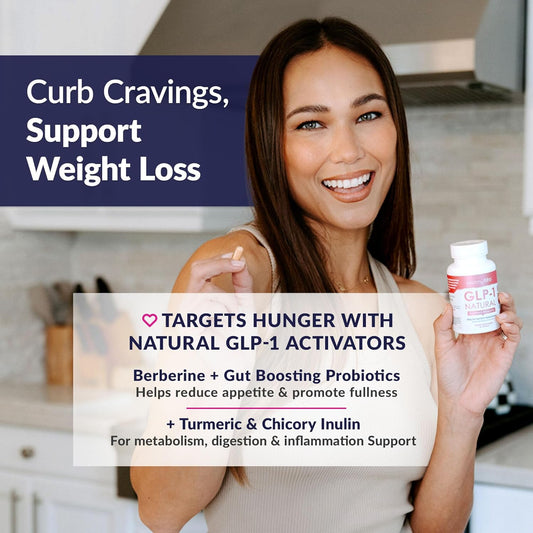 SkinnyFit GLP-1 Natural Slimming Probiotic 3-Pack | Berberine Extract for Appetite Control, Cravings & Healthy Weight Management – 90 Capsules | Organic Wellness Hub