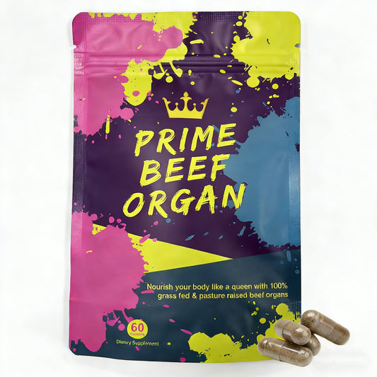 Prime Beef Organ Capsules 3 Pack | Grass-Fed & Pasture-Raised Beef Organs | 180 Capsules Total | Lab Tested | Organic Wellness Hub