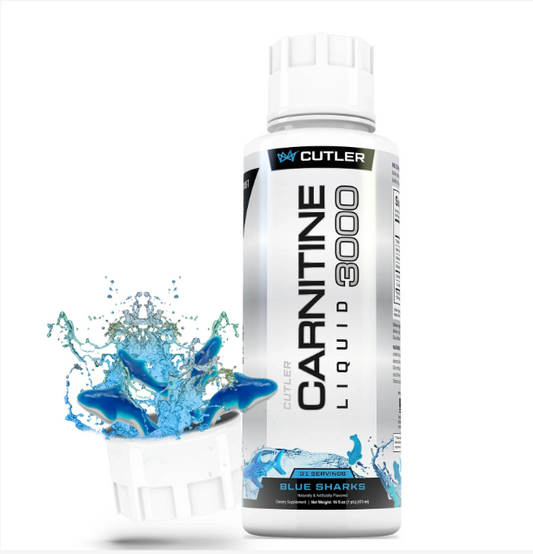 Cutler Nutrition Carnitine 3000 Blue Sharks Liquid Supplement 3 Pack | Energy & Performance Support | Organic Wellness Hub