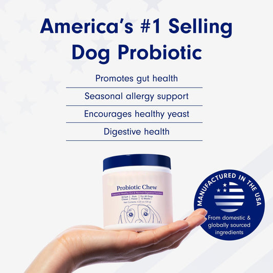 Probiotic Chews for Dogs - Gut Health Soft Chews | Organic Wellness Hub