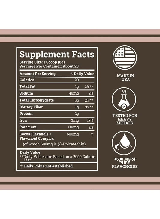 Black Forest Cocoa Flavanols & Flavonoids Powder 1200mg Per Serving 3-Pack – Nitric Oxide & Heart Health Support | Organic Wellness Hub