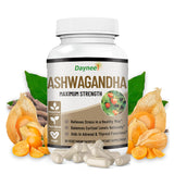 Ashwagandha Maximum Strength - Stress Relief, Cortisol Balance, 60 Vegetarian Capsules, Vegan, Gluten-Free | Organic Wellness Hub