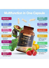 Totaria Health Vitamin B Complex Plus 13-in-1 3-Pack – Energy & Nervous System Support | 360 Capsules | Organic Wellness Hub