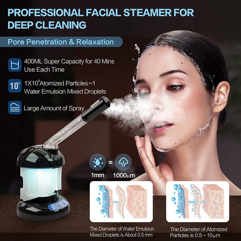 Facial Steamer Pro - Nano Ionic Face Steam Machine | Organic Wellness Hub