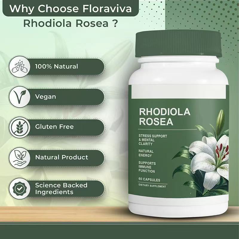 Rhodiola Rosea 500mg | Stress Support, Mental Clarity & Natural Energy - 60 Vegan Capsules