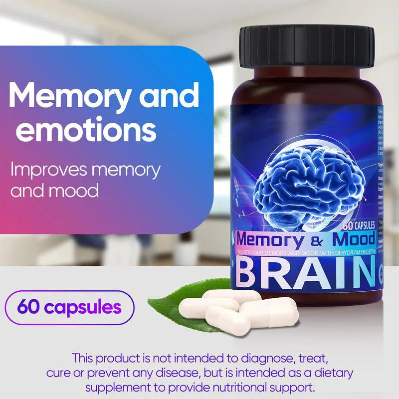 BRAIN Memory & Mood 3-Pack Bundle – Dihydromyricetin Nootropic Capsules 3×60 | Organic Wellness Hub