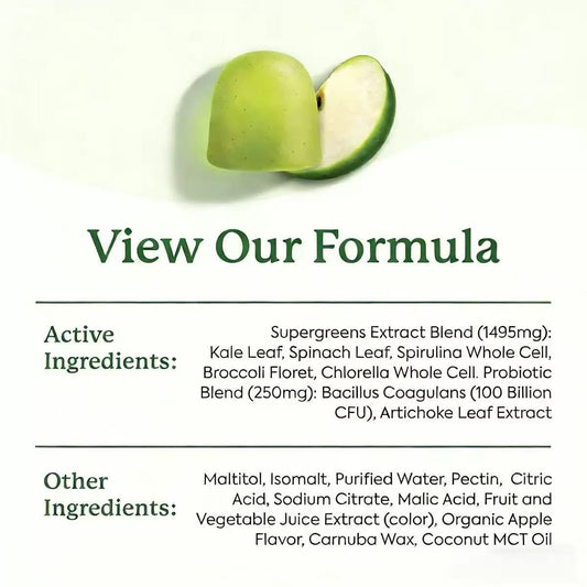 Super Veggie Gummies 100 Billion CFU - Greens & Probiotics Gummies for Gut Health Support | Organic Wellness Hub