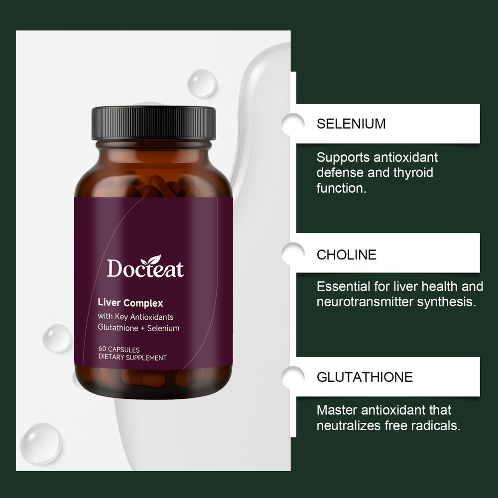 Docteat Liver Complex with Glutathione & Selenium - Advanced Liver Support Supplement 60 Capsules | Organic Wellness Hub
