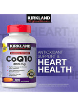 Kirkland Signature CoQ10 300mg 100 Softgels (3 Bottles) | USP Verified Heart Health & Energy Support | Organic Wellness Hub