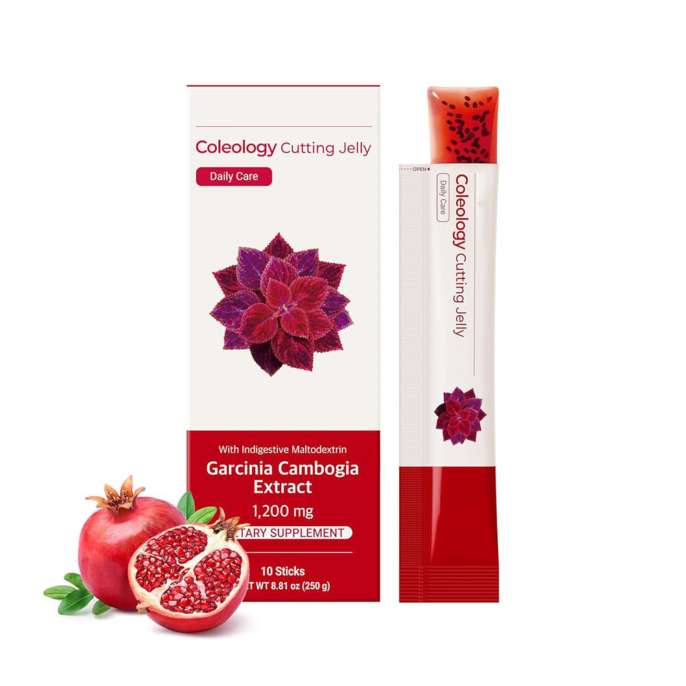 Coleology Cutting Jelly - Garcinia Cambogia 1200mg | Daily Care Weight Loss Jelly Sticks | 10 Sticks | Organic Wellness Hub