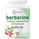 3 Pack Micro Ingredients Berberine with Ceylon Cinnamon, Chromium & Turmeric – 3 x 240 Vegetarian Capsules | 720 Caps Total | Blood Sugar & Metabolism Support