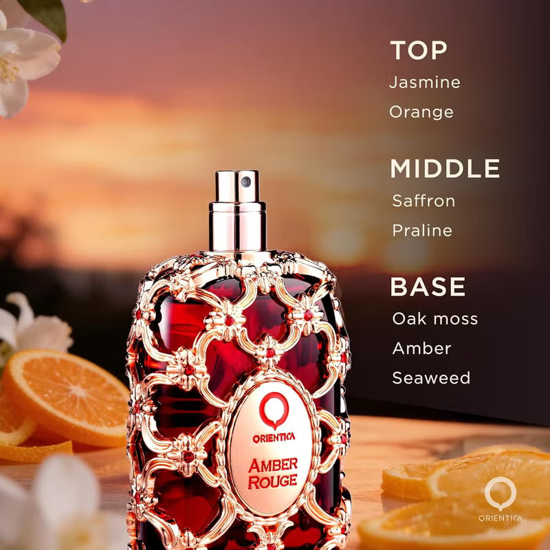 Orientica Amber Rouge Eau De Parfum 80ml | Luxury Long-Lasting Unisex Perfume | Organic Wellness Hub