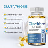 Glutathione Capsules 1000mg | Natural Antioxidant Skin Brightening Whitening Anti-Glycation & Anti-Aging | 120 Capsules | Organic Wellness Hub
