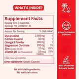 Happy Hormones PCOS Multivitamin 3 Pack | Myo-Inositol & D-Chiro Formula | 90 Servings Total | Organic Wellness Hub