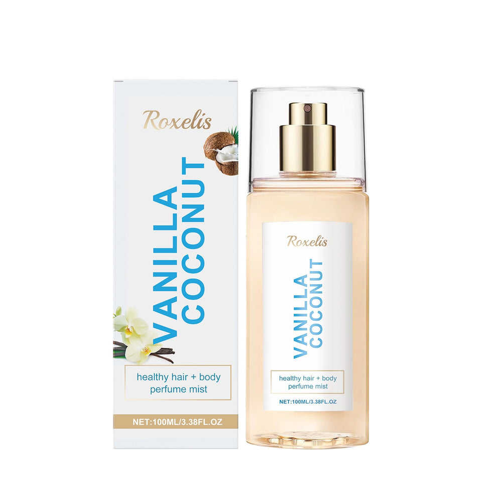 Roxelis Vanilla Coconut Hair + Body Perfume Mist 100ml - Organic Wellness Hub