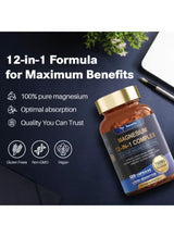Totaria Health Magnesium 12-in-1 Complex 700mg – 120 Capsules High Absorption Magnesium Supplement | Organic Wellness Hub