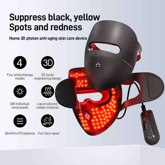 LED Light Therapy Face & Neck Mask - Red Light | Organic Wellness Hub