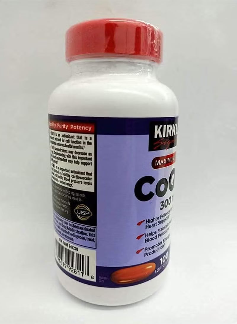 Kirkland Signature CoQ10 300mg 100 Softgels | USP Verified Heart Health & Energy Support | Organic Wellness Hub
