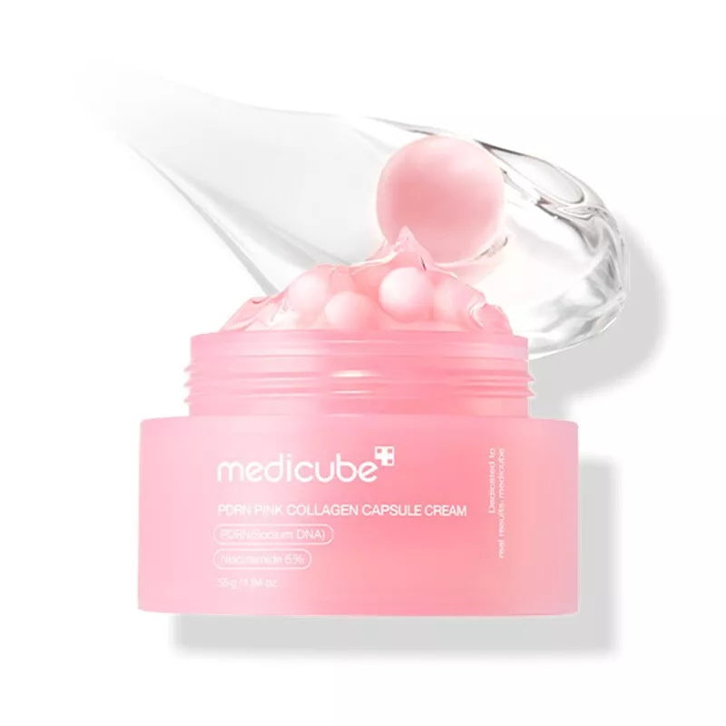 Medicube PDRN Pink Collagen Capsule Cream 55g | Niacinamide 5% + Sodium DNA for Firm, Glowing Skin