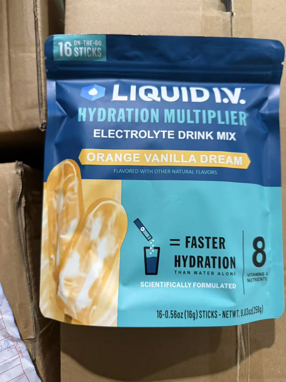 Liquid I.V. Hydration Multiplier Electrolyte Drink Mix Orange Vanilla Dream - 16 Stick Packs | Organic Wellness Hub