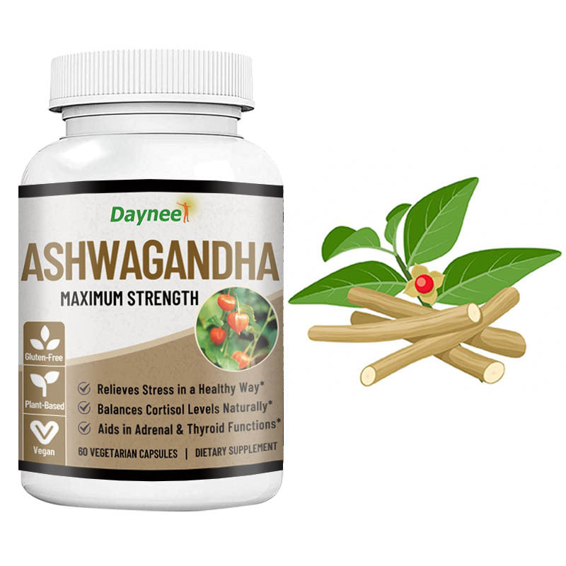 Ashwagandha Maximum Strength - Stress Relief, Cortisol Balance, 60 Vegetarian Capsules, Vegan, Gluten-Free | Organic Wellness Hub