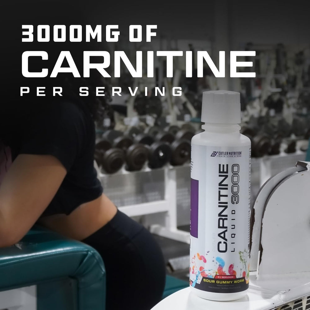 Cutler Carnitine 3000 Liquid 3-Pack | Sour Gummy Worm | 93 Servings | Lab Tested | Organic Wellness Hub