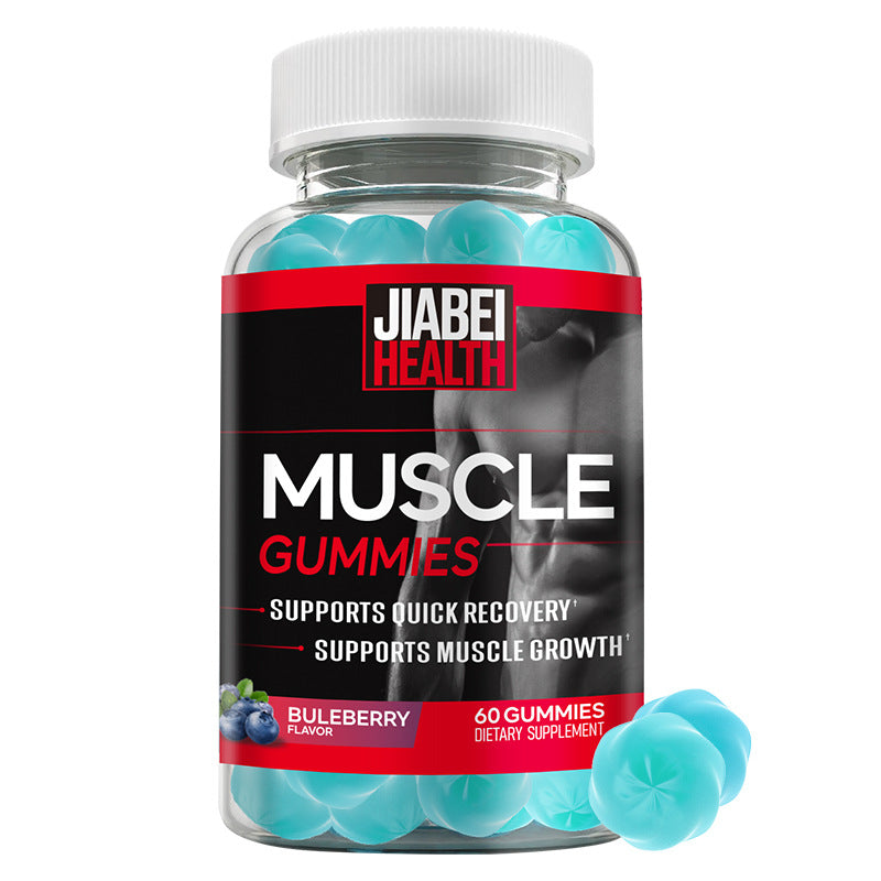 Muscle Gummies for Recovery & Muscle Support | Blueberry | Organic Wellness Hub