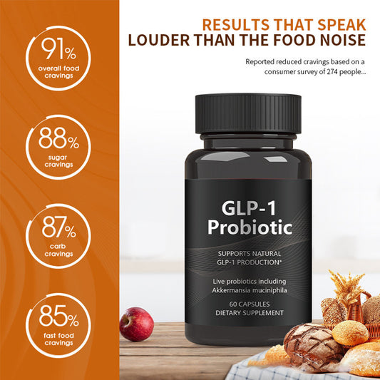 GLP-1 Probiotic with Akkermansia Muciniphila - Supports Natural GLP-1 Production | Gut Health, Metabolism & Weight Support | 60 Capsules