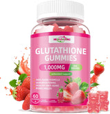 Healoading Glutathione Gummies 3-Pack Bundle 1000mg | Skin Brightening Anti-Aging Antioxidant & Bone Health | 180 Strawberry Gummies | Organic Wellness Hub