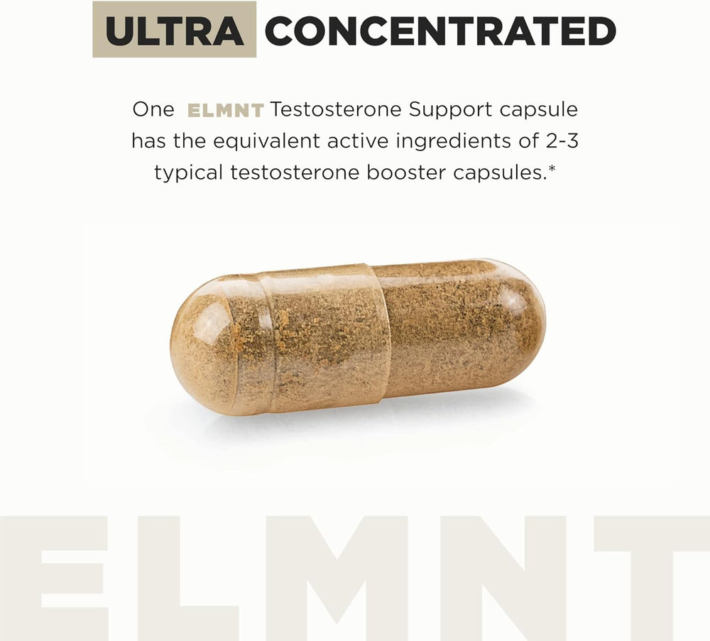 2 Pack Terra ELMNT Testosterone Support for Men – Ashwagandha, Pycnogenol, Tongkat Ali, Horny Goat Weed & Tribulus | 2 x 90 Capsules | 180 Caps Total | Natural Test Booster