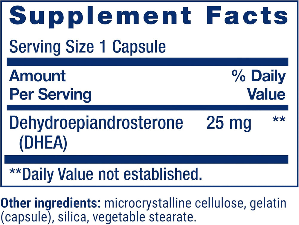 Life Extension DHEA 25mg 3-Pack, Promotes Optimal Hormone Levels, 300 Dissolve-in-Mouth Tablets - Organic Wellness Hub