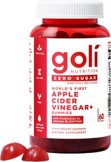 Goli Apple Cider Vinegar Plus Gummies Zero Sugar 3 Pack | 180 Gummies | Worlds First ACV Gummy | With Probiotics for Bloating | Unfiltered ACV | Vegan Non GMO Gluten Free Dietary Supplement