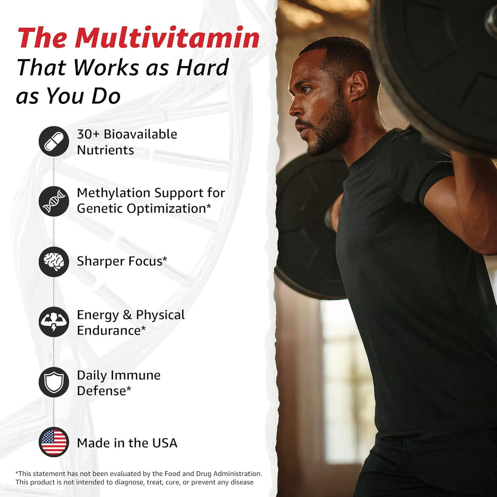 10X Health Optimize Multivitamin | Methylated 34-in-1 Formula | Vitamin B12 as Hydroxocobalamin, Methylfolate & CoQ10 | 90 Capsules - Organic Wellness Hub