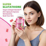 Healoading Glutathione Gummies 3-Pack Bundle 1000mg | Skin Brightening Anti-Aging Antioxidant & Bone Health | 180 Strawberry Gummies | Organic Wellness Hub