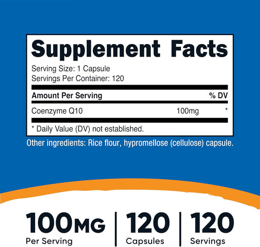 Nutricost CoQ10 Coenzyme Q10 100mg (3 Pack) – 360 Capsules Total | Premium CoQ10 Supplement | Organic Wellness Hub