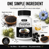 Purely Nutrient Ethiopian Black Seed Oil Softgels 3-Pack | 100% Pure Nigella Sativa | 180 Softgels
