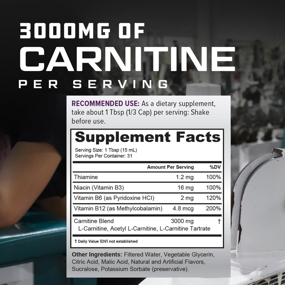 Cutler Carnitine 3000 Liquid 3-Pack | Sour Watermelon | 93 Servings | Lab Tested | Organic Wellness Hub
