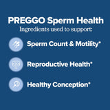 Preggo Sperm Health 3-Pack Bundle | 180 Vegan Capsules | Sperm Count, Motility & Testosterone Support | Lab Tested | Organic Wellness Hub