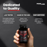 Prime Labs Prime Test Testosterone Booster for Men | Natural Stamina, Energy & Strength Supplement – 60 Caplets | Lab Tested | Organic Wellness Hub