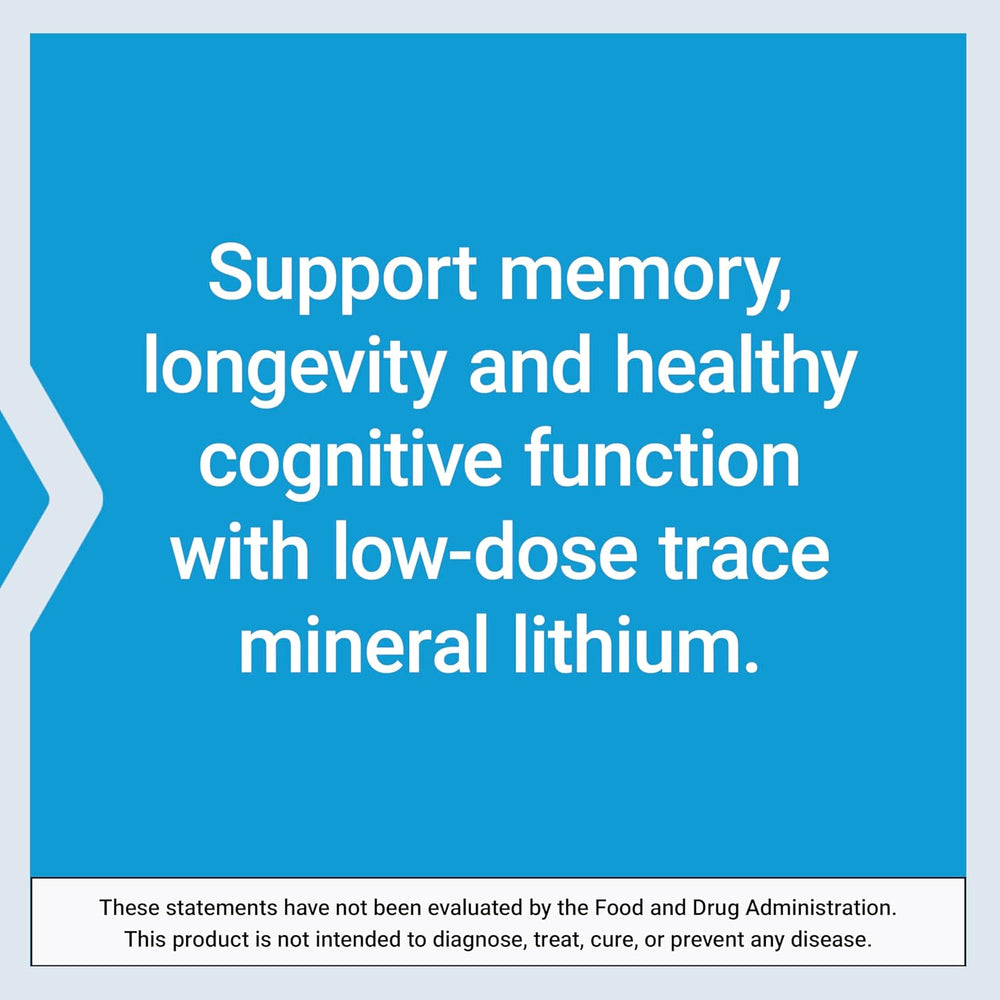 Life Extension Lithium 1000mcg 3-Pack, Essential Mineral for Brain and Body Health, 300 Vegetarian Capsules - Organic Wellness Hub