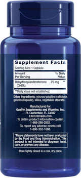 Life Extension DHEA 25mg 3-Pack, Promotes Optimal Hormone Levels, 300 Dissolve-in-Mouth Tablets - Organic Wellness Hub
