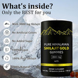 Pure Himalayan Shilajit Gold Gummies 3-Pack | 3000mg | 180 Gummies | 90-Day Supply | KSM-66 Ashwagandha, Black Musli & Gokshura | Lab Tested | Organic Wellness Hub
