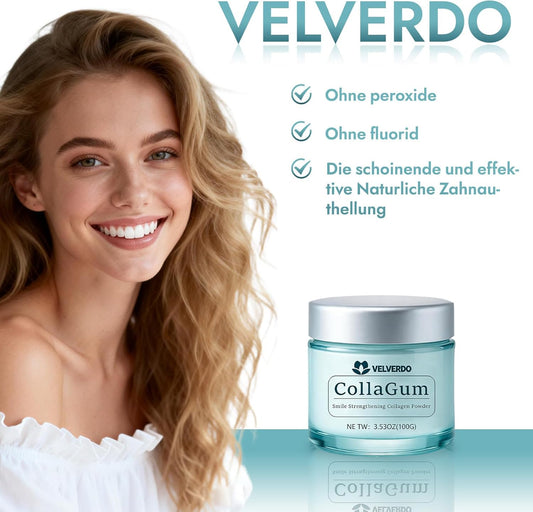 Velverdo CollaGum – Smile Strengthening Collagen Powder | Lab Tested | 100g | Organic Wellness Hub