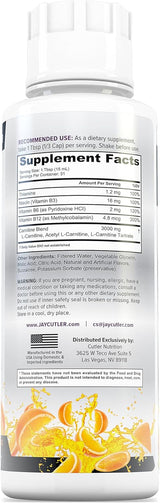 Cutler Carnitine 3000 Liquid 3-Pack | Buzz'in Orange | 93 Servings | Lab Tested | Organic Wellness Hub