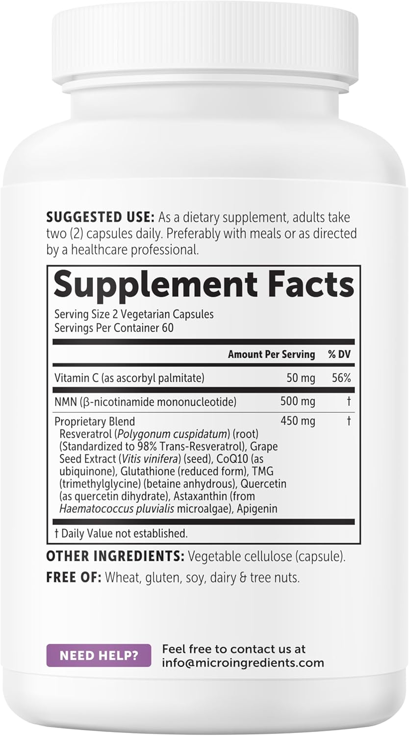 3X NMN 1000mg Ultimate 10-in-1 Supplement | 360 Vegetarian Capsules | Lab Tested | Organic Wellness Hub