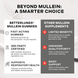 BetterBrand Mullein Gummies | Better Lungs� Daily Lung Detox Supplement | 60 Pear Gummies | 30-Day Supply | Lab Tested & Quality Guaranteed | Organic Wellness Hub